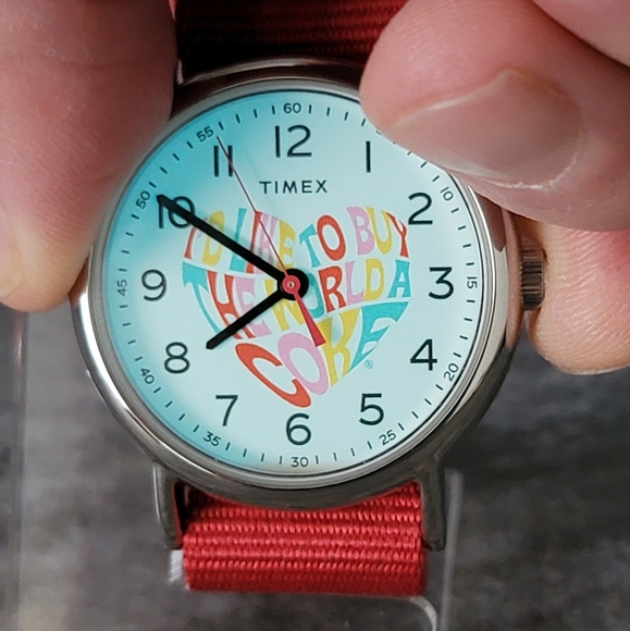 Timex TW2V29900JR Weekender Coca-Cola 1971 Unity Indiglo Watch - Picture 3 of 8